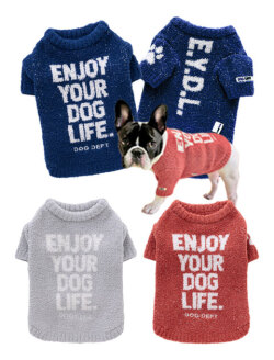 《期間限定アウトレット》【DOG WEAR】ジャガードロゴモコモコTシャツ