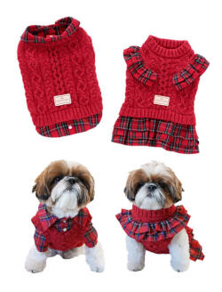 《期間限定アウトレット》【DOG WEAR】レイヤーニットペア