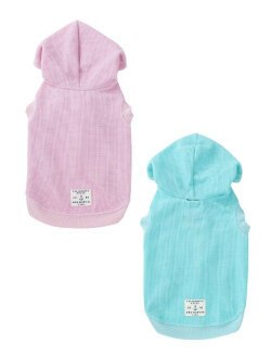 《期間限定アウトレット》【DOG WEAR】撚り配色ワッフルボタンパーカー