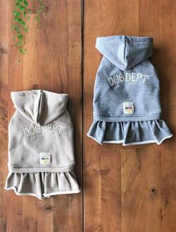 【DOG WEAR】ラメ裏毛パーカーワンピ