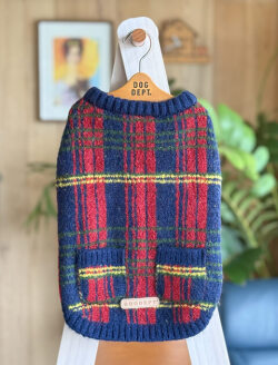 《期間限定アウトレット》【DOG WEAR】チェックカーデ