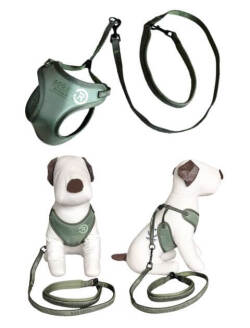 【DOG GOODS】ジャガードロゴ　ソフトハーネス&リード