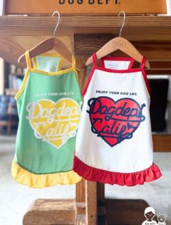 【DOG WEAR】メッシュハートロゴキャミワンピ