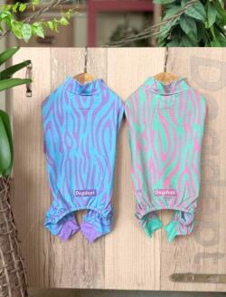 【DOG WEAR】パステルゼブラロンパース