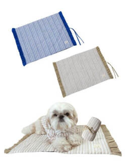 【DOG GOODS】綿麻ストライプカフェマット