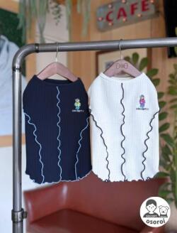 【DOG WEAR】マイクロファイバーハイテンションワッフルロンT