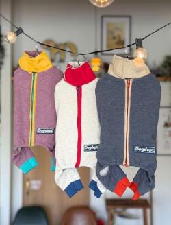 【DOG WEAR】Dウォーム背中ジップロンパース
