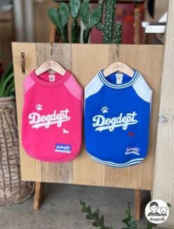 【DOG WEAR】スポーツロゴラグランボタンスウェット