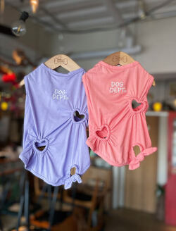【DOG WEAR】ハートくり抜きトップス