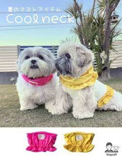 【DOG GOODS】ドットフリルクールネック