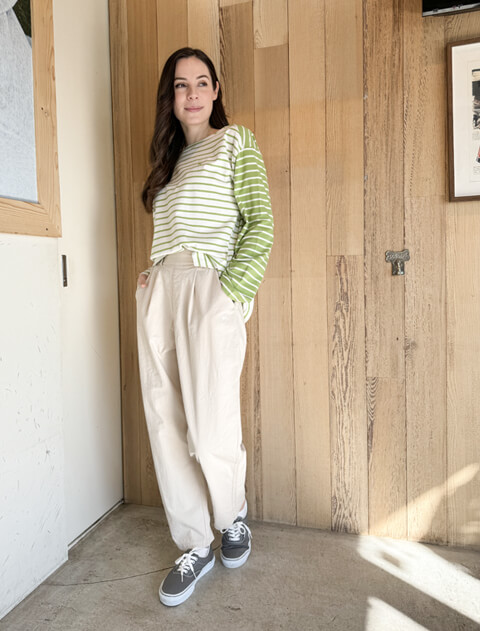 WOMEN】サロペ風サス付きパンツ