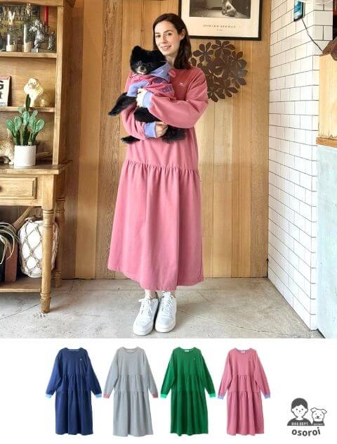 WOMEN】スウェットワンピース