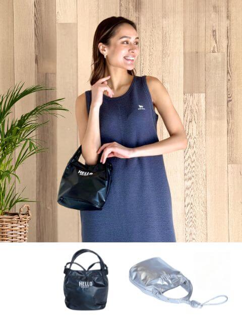 【未使用品】DEPT グリーン バッグ Freeサイズ　3wayお散歩バッグ 未使用品】DEPT グリーン バッグ Freeサイズ 3wayお散歩バッグ