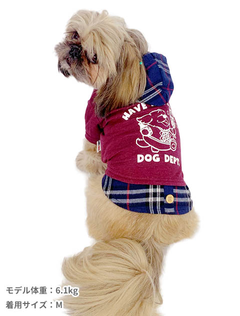 DOG DEPT 犬服 犬服 / ドッグウェア】配色ステッチボタンスウェット / DOG DEPT