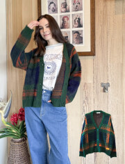 【WOMEN】チェックカーデ