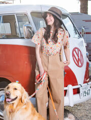 【WOMEN】サロペ風サス付きパンツ