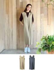 【WOMEN】Wクロスサロペットパンツ