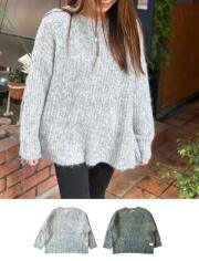 【WOMEN】mixヤーン畦編みプルオーバー