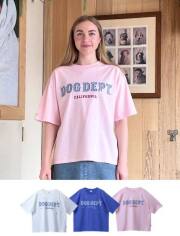 【WOMEN】ストライプアップリロゴ　T