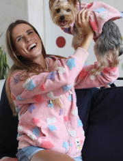 《期間限定アウトレット》【WOMEN】もこもこボーン＆スター ジップパーカー