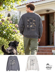 【UNISEX】dog of alltime,forever friends No.2クルースウェット