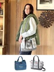 【GOODS】デニムグラフィティ刺繍バッグ