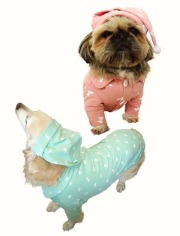 【DOG WEAR】総柄パジャマ　ナイトキャップ付き