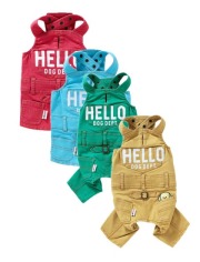 《期間限定アウトレット》【DOG WEAR】カラーデニムサロペットペア