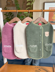 【DOG WEAR】エコムートンボア背中ボタンベスト