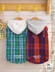 【DOG WEAR】チェックシャツパーカー