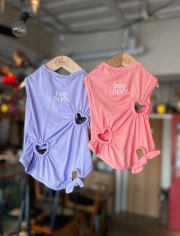 【DOG WEAR】ハートくり抜きトップス