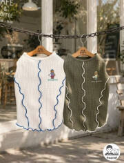 【DOG WEAR】ハイテンションワッフル　ノースリーブ