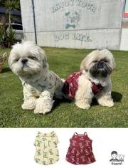 【DOG WEAR】FLAG DOG　総柄メッシュシャツ＆ワンピース