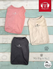 【DOG WEAR】My dog is No.1 ロゴ　ノースリーブ