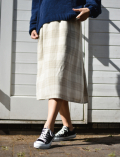 【WOMEN】ウール調チェックスカート