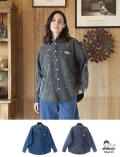 【WOMEN】 OHANA刺繍デニムシャツ