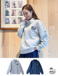 【UNISEX】フラッグワッペンハーフジップスウェット