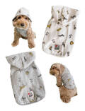 《期間限定アウトレット》【DOG WEAR】犬種総柄ボタンパーカー