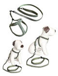 【DOG GOODS】ジャガードロゴ　ライトハーネス&amp;リード