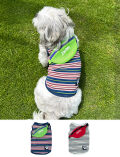 【DOG WEAR】バッグ付きボーダーノースリーブ