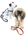 《期間限定アウトレット》【DOG GOODS】総柄ロゴ　リード&ライトハーネスセット
