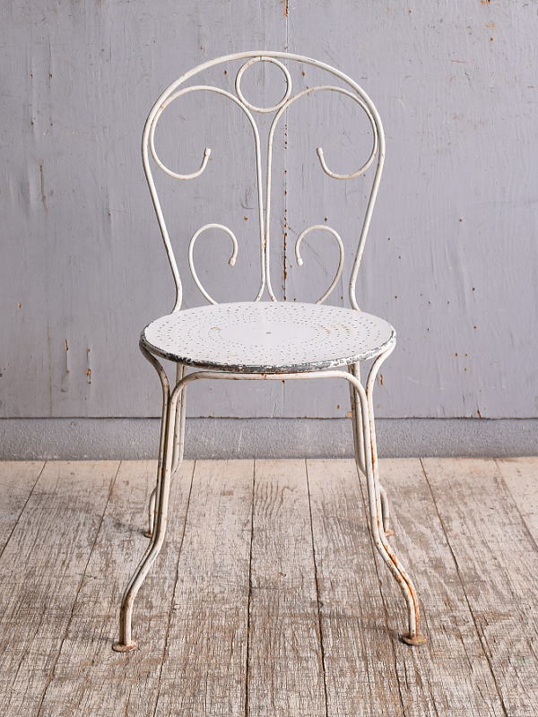 フレンチ アンティーク アイアンガーデンチェア ガーデニング 10698