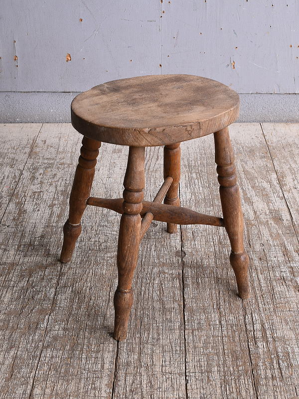 イギリス アンティーク家具 木製　スツール　 椅子 10824