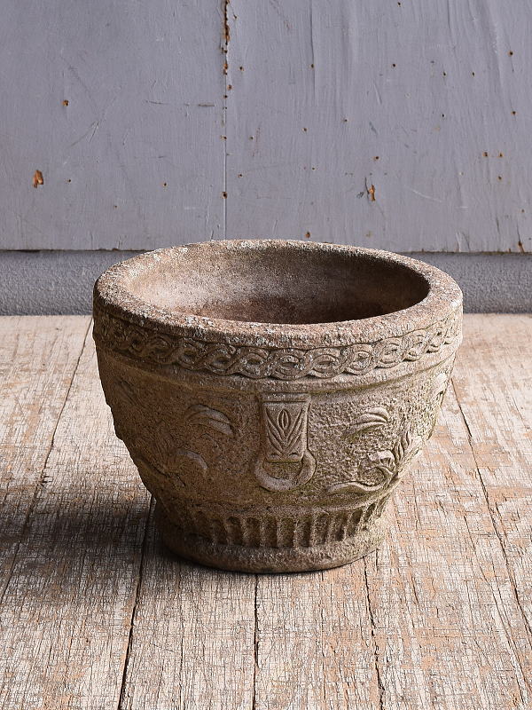 イギリス　アンティーク　セメント製　プランター　植木鉢　10980