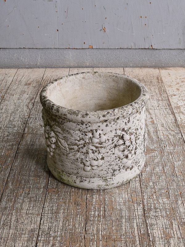 イギリス　アンティーク　セメント製　プランター　植木鉢　10985