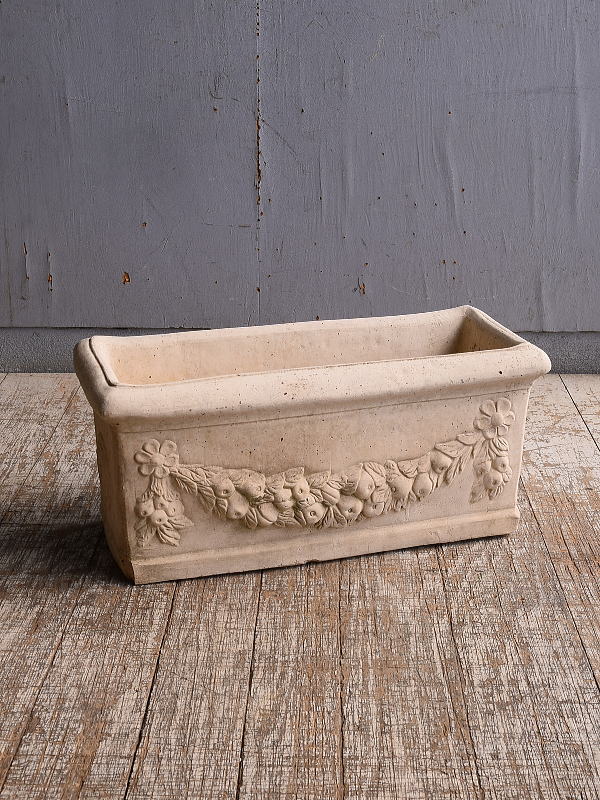 イギリス　アンティーク　セメント製　プランター　植木鉢　11007