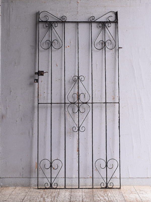 イギリスアンティーク アイアンフェンス ゲート柵 ガーデニング 11487