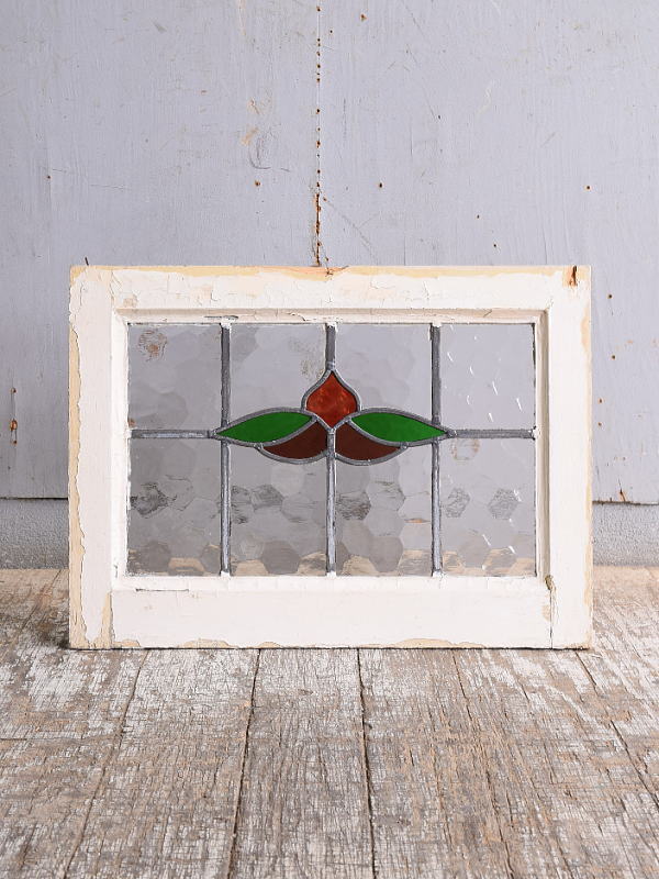 イギリス アンティーク ステンドグラス 幾何学 11583