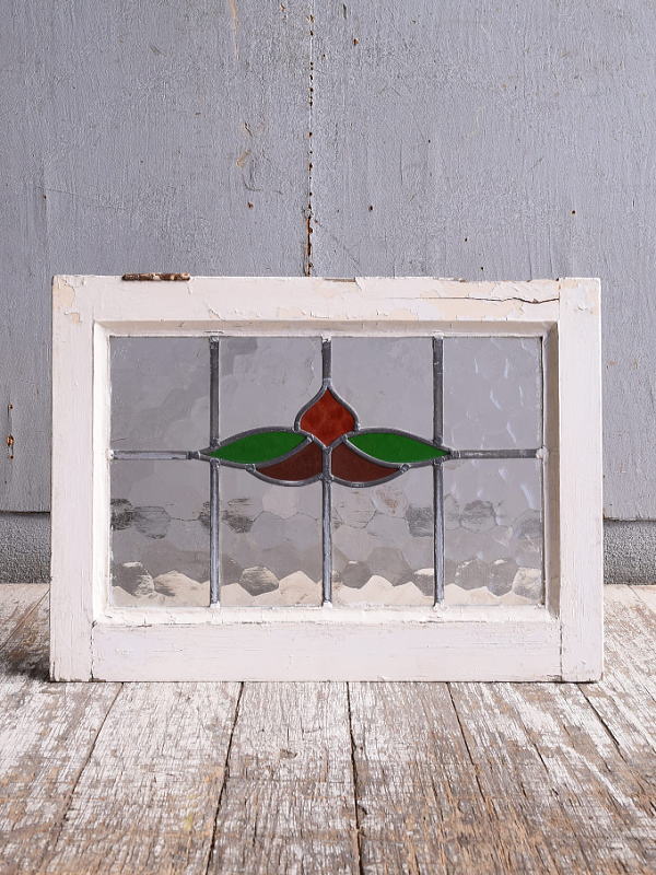 イギリス アンティーク ステンドグラス 幾何学 11595