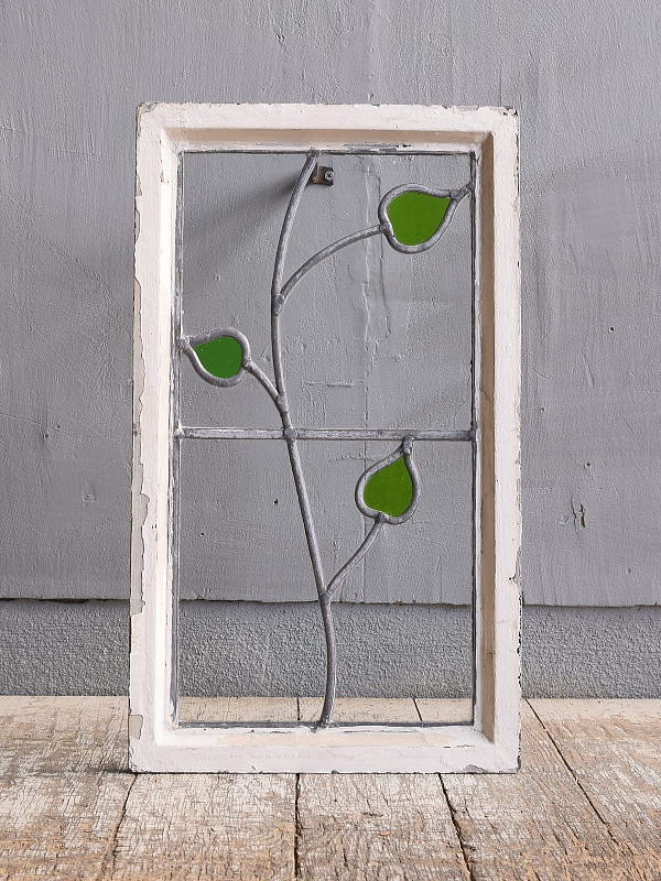 イギリス アンティーク ステンドグラス 幾何学 11618